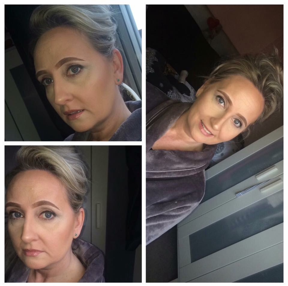 This was a makeup on a mature client, which could have been for different occasions such as bridal or evening makeup. I used a simple rose gold eye shadow, eye liner and suttle contouring, with a top of blush and lip gloss.