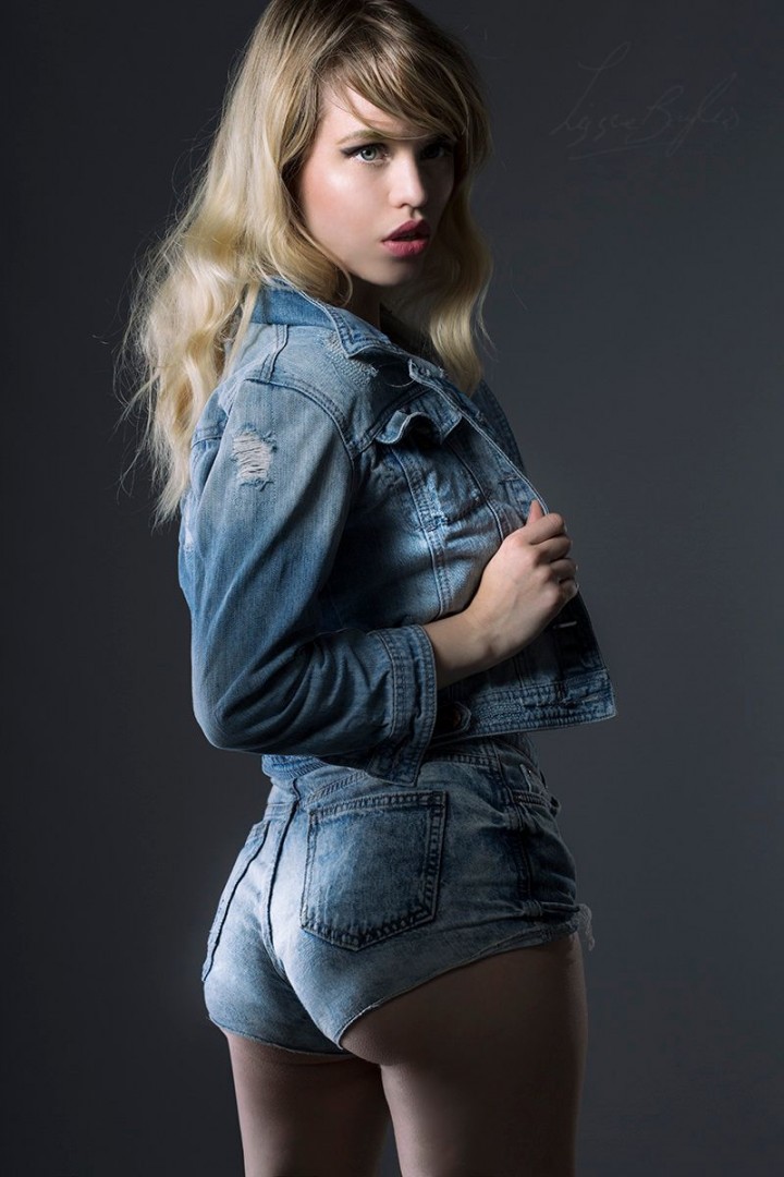 A double denim delight with Angel White